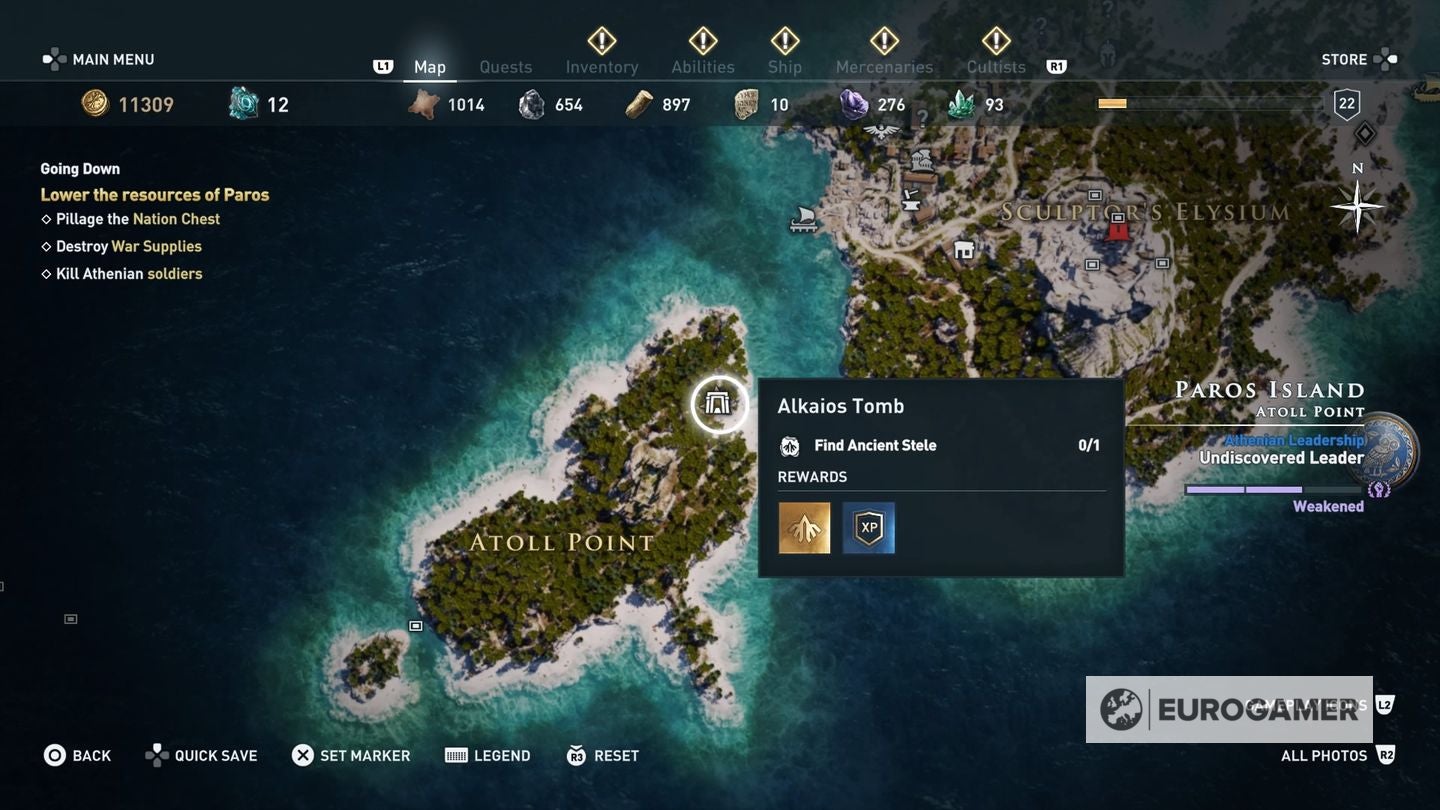 Assassin s Creed Odyssey tomb locations   Ancient Steles  Tomb of Alkathous  Tomb of the First Pythia and all tombs explained - 38