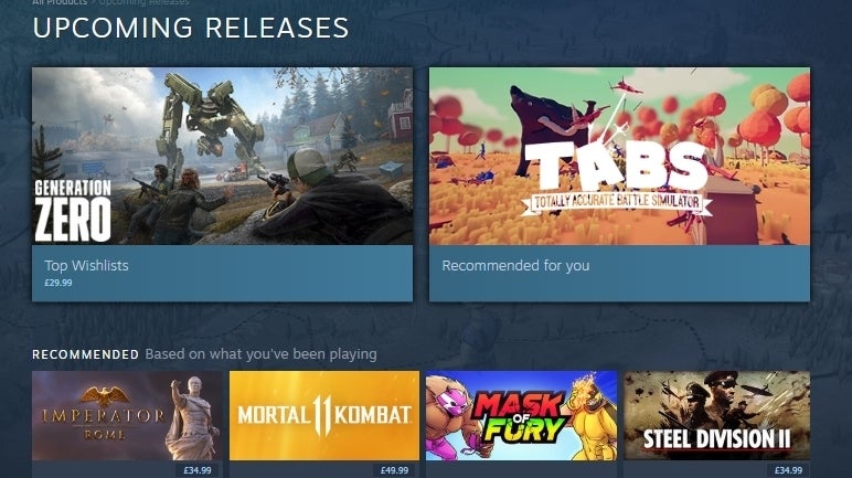 Steam list exploit allows developers to promote games using incorrect  release dates | Eurogamer.net