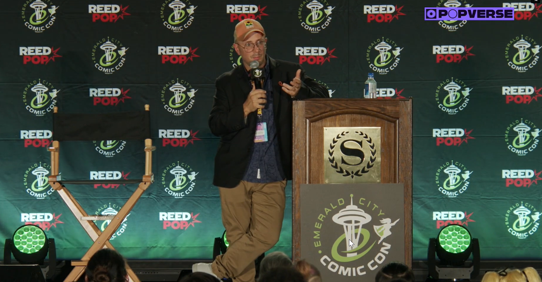 Still of Steve Burns speaking at Emerald City Comic Con