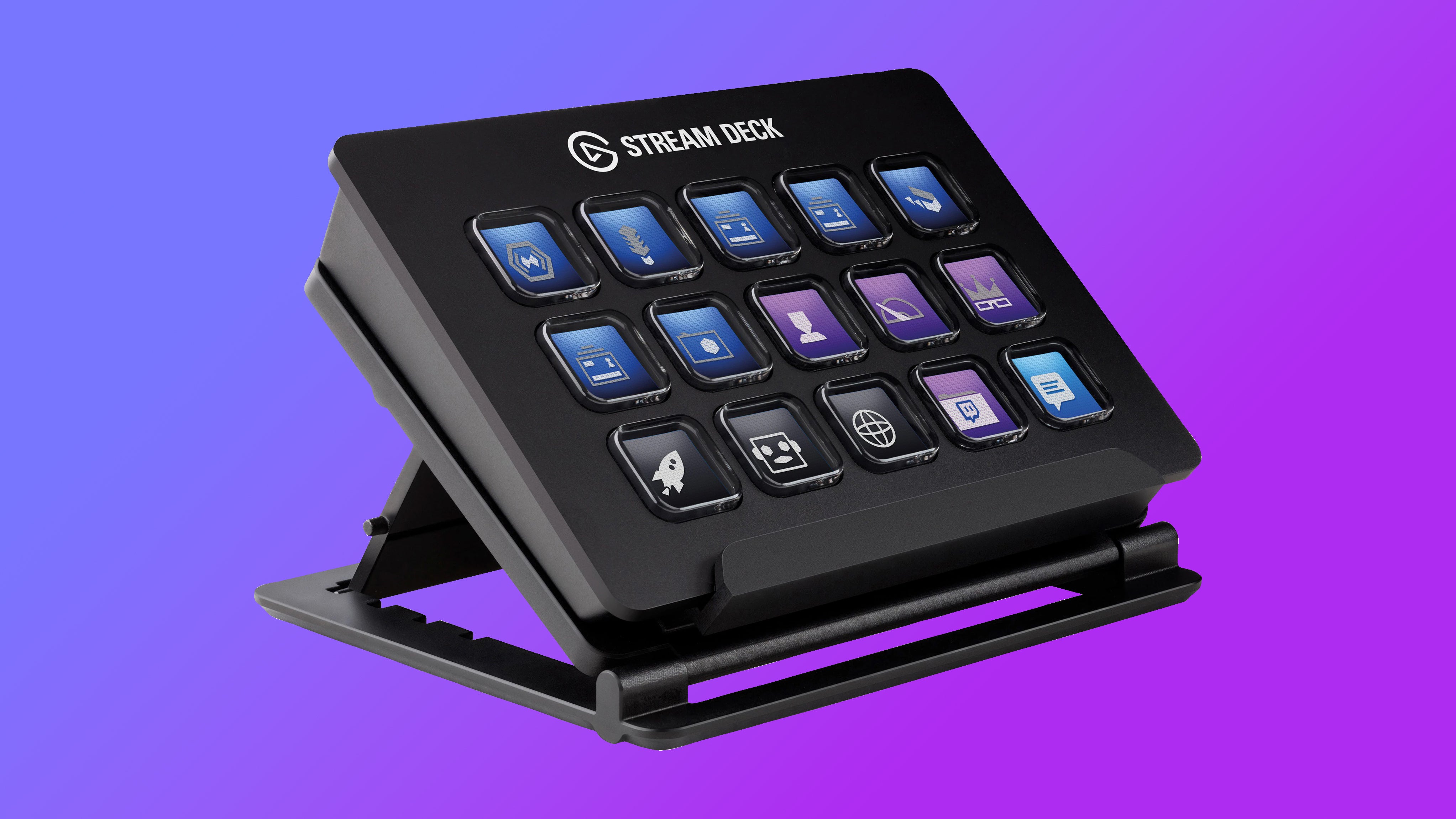 elgato's stream deck, shown in its classic iteration