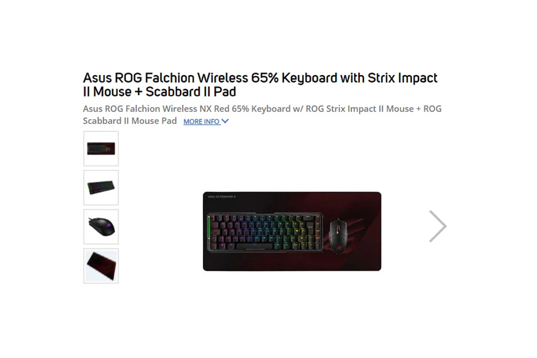 This ASUS ROG keyboard Strix Impact 2 mouse and Scabbard 2 mousepad bundle is now under 150 - 37