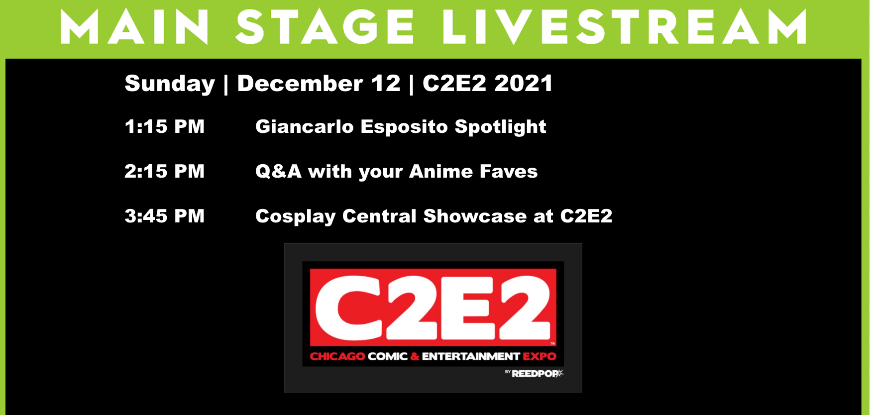 Image for C2E2 2021 | Main Stage Livestream