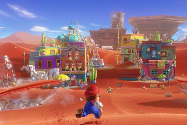 Afbeeldingen van Super Mario Odyssey Woestijnrijk - Paarse Piramides Munten locaties
