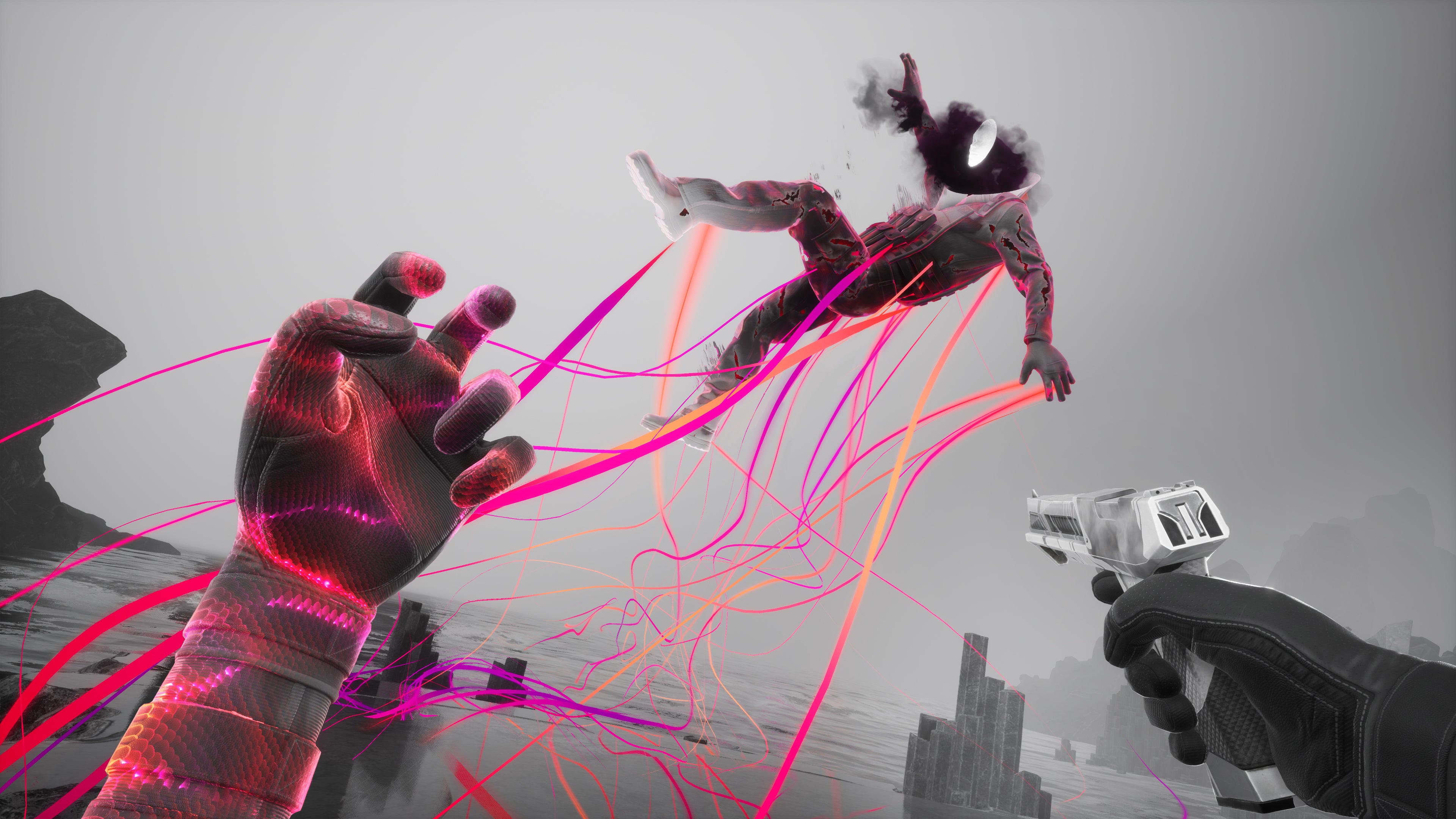 Image for nDreams' Synapse is an telekinetic PSVR 2 shooter with a neon streak