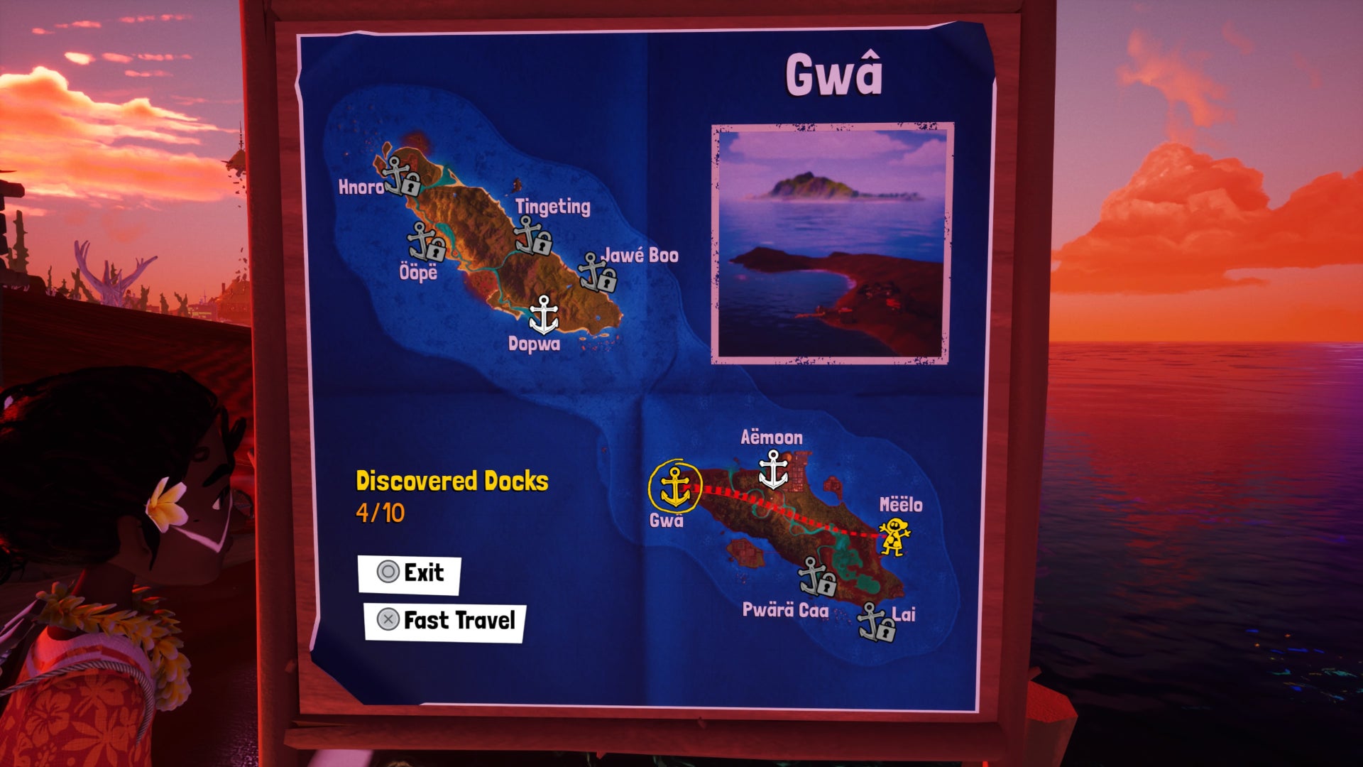 tchia gwa dock fast travel map