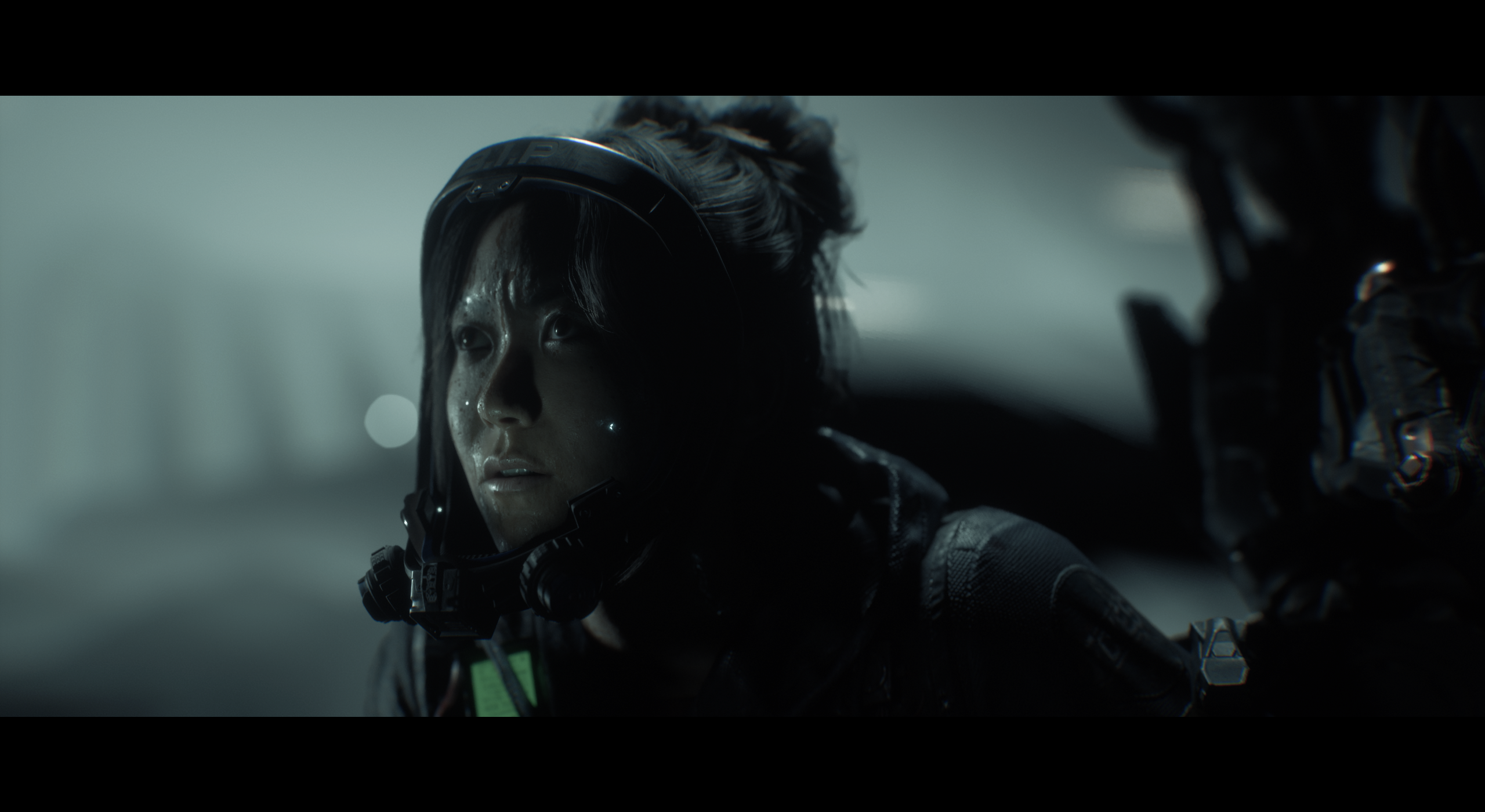 The Callisto Protocol - a close up of a woman during a cutscene