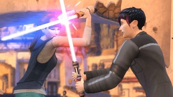 Image for The Sims 4 lightsabers: How to get parts, hilts and Kyber Crystals, and start lightsaber challenges
