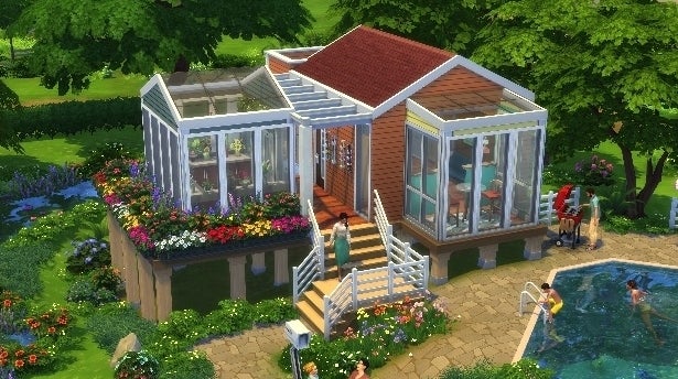 The Sims 4 Tiny Living Guide How To Get Most Out Of Your Home Residential Lot Eurogamer Net - How To Turn Garden Into Patio Sims 4