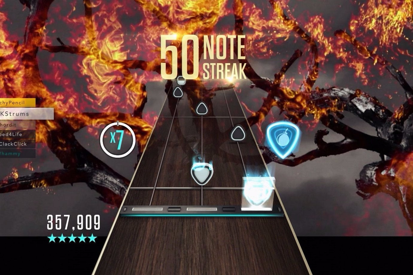 Imagem para Through the Fire and Flames de volta a Guitar Hero
