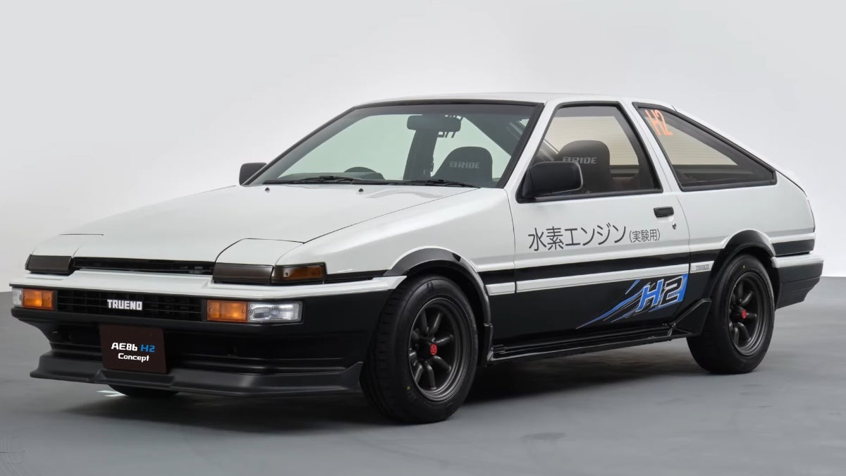 Obrazki dla Toyota przerabia słynne samochody z lat 80. Silniki na prąd i wodór