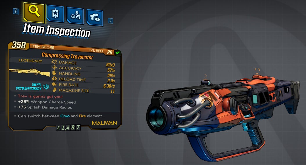 Image for Gearbox names Borderlands 3 gun after fan with terminal cancer