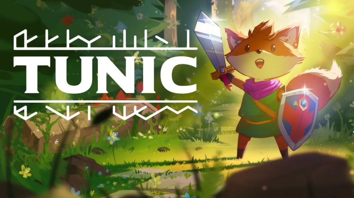Tunic key art showing the fox protagonist holding a sword