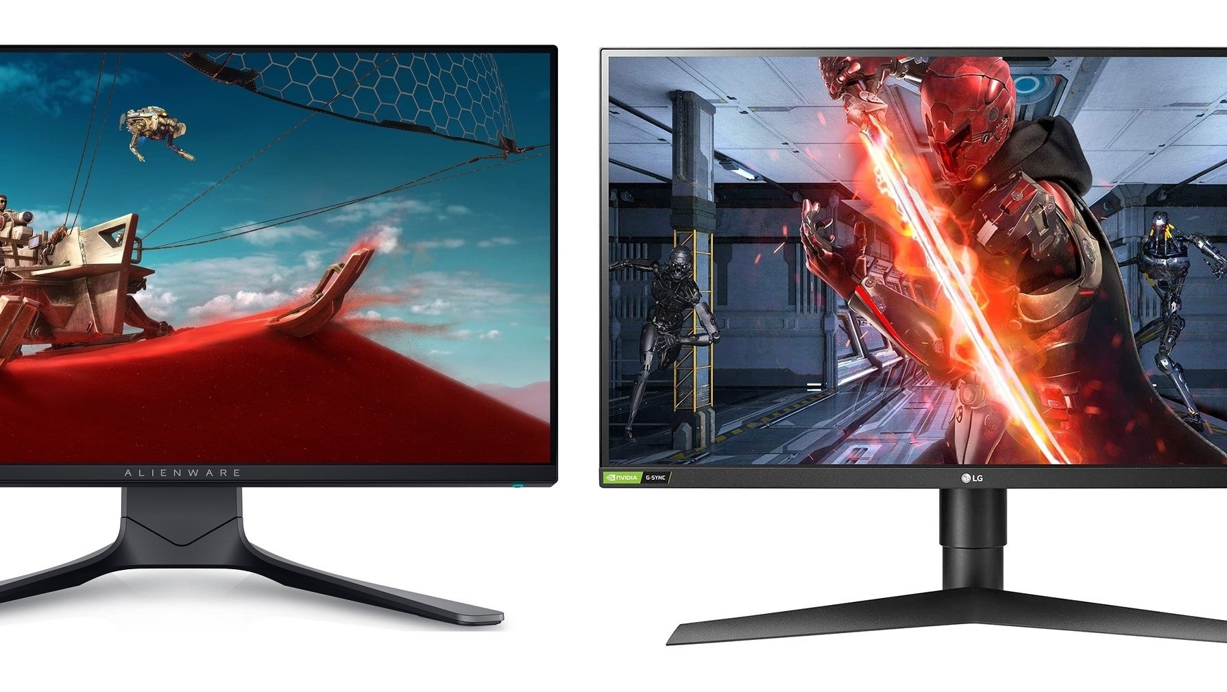 Two of our favourite gaming monitors 