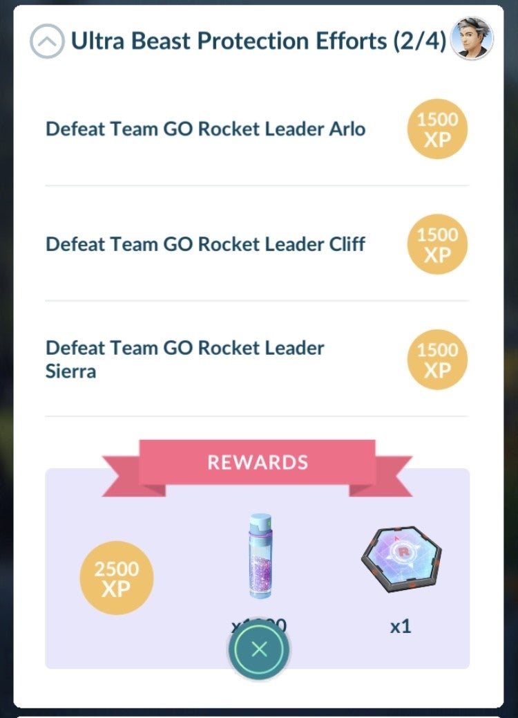 Pok mon Go Ultra Beast Protection Efforts quest steps - 54