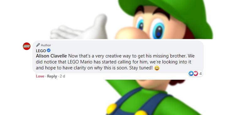 Lego Super Mario has started crying out 