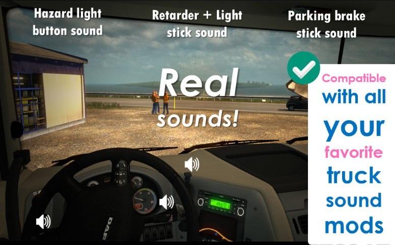 Obrazki dla Usprawnione dźwięki gry - mod do Euro Truck Simulator 2 i American Truck Simulator