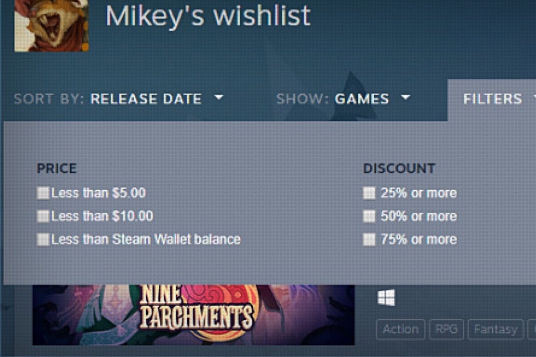 Valve overhauls Steam wishlists with new filters and sorting options for  greater user control | Eurogamer.net