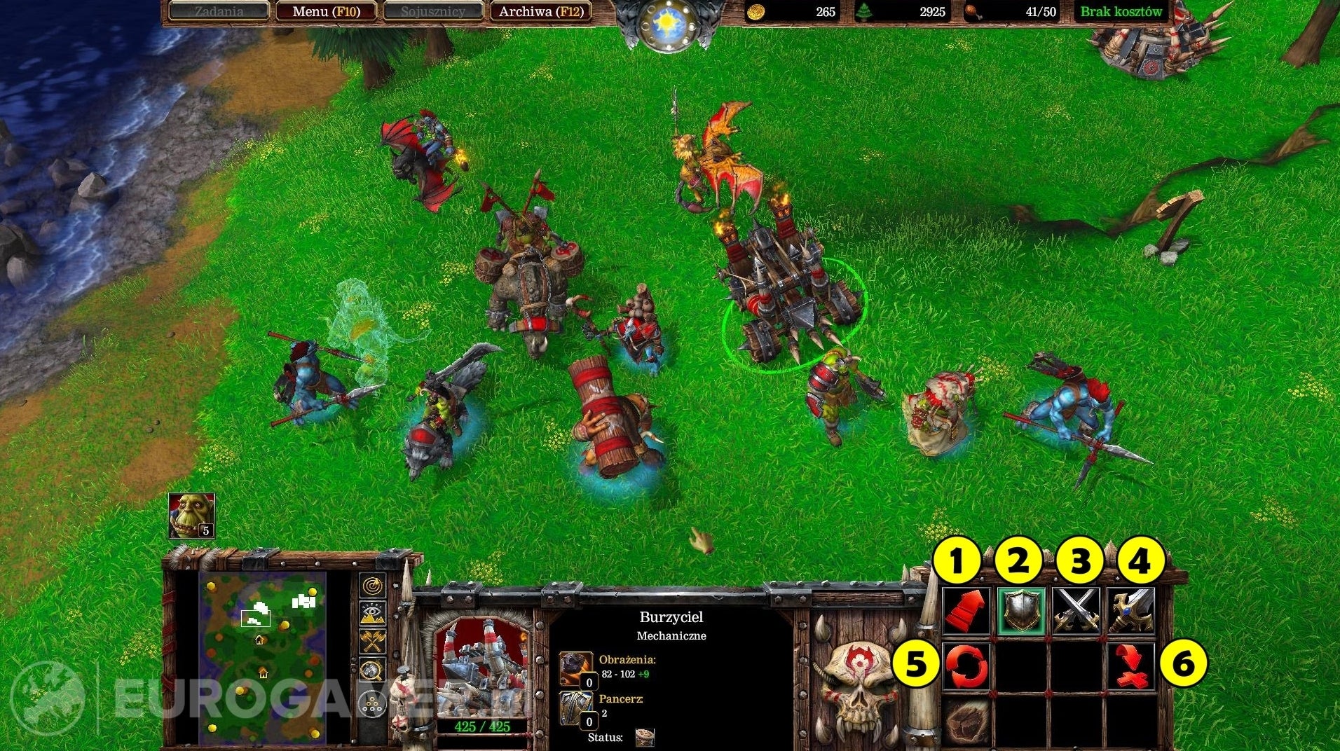 Obrazki dla Warcraft 3 - kontrolowanie jednostek, rozkazy, rodzaje ruchów