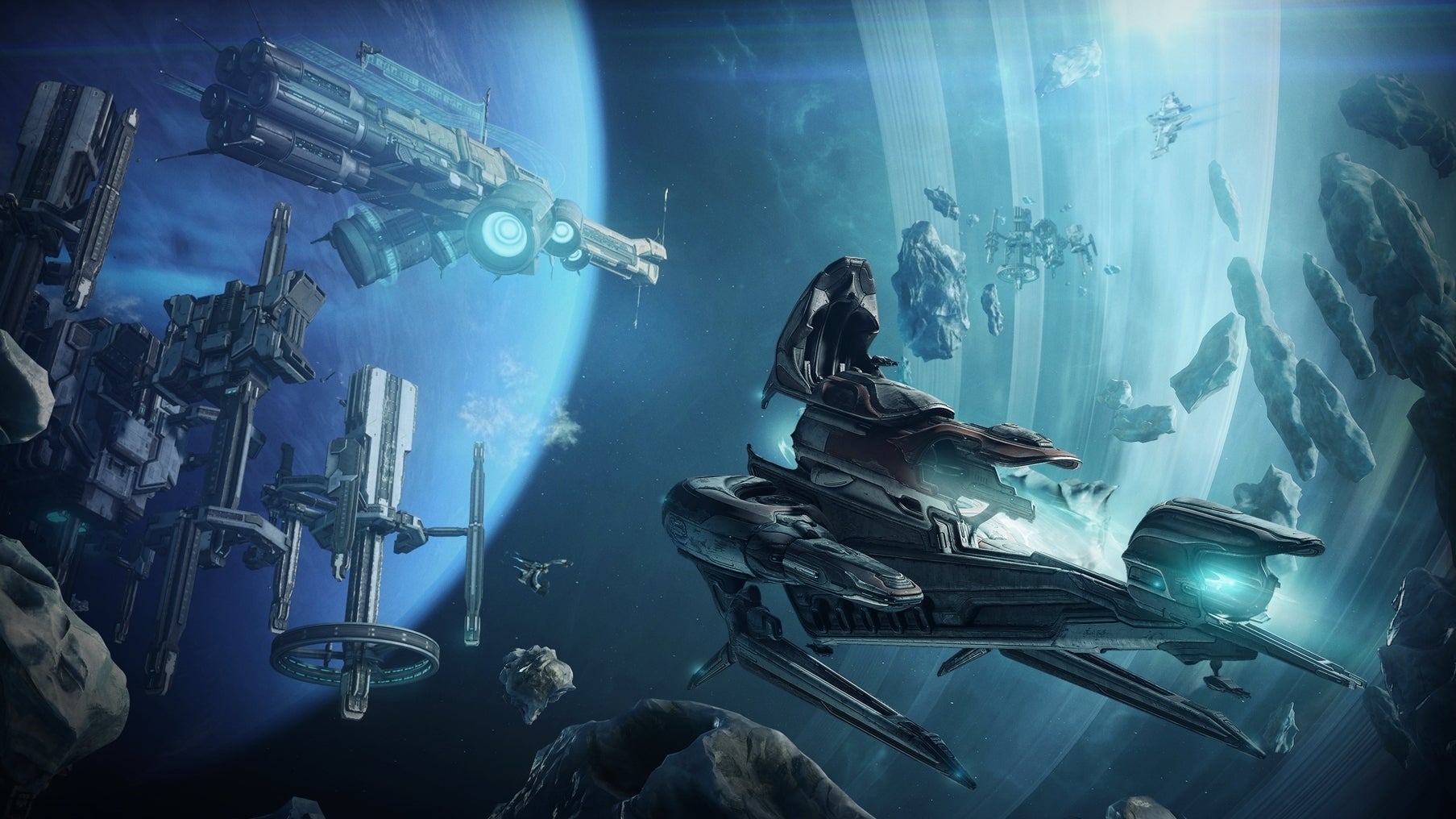 Image for Warframe's latest update aims to fix "overly complicated" Railjack space combat