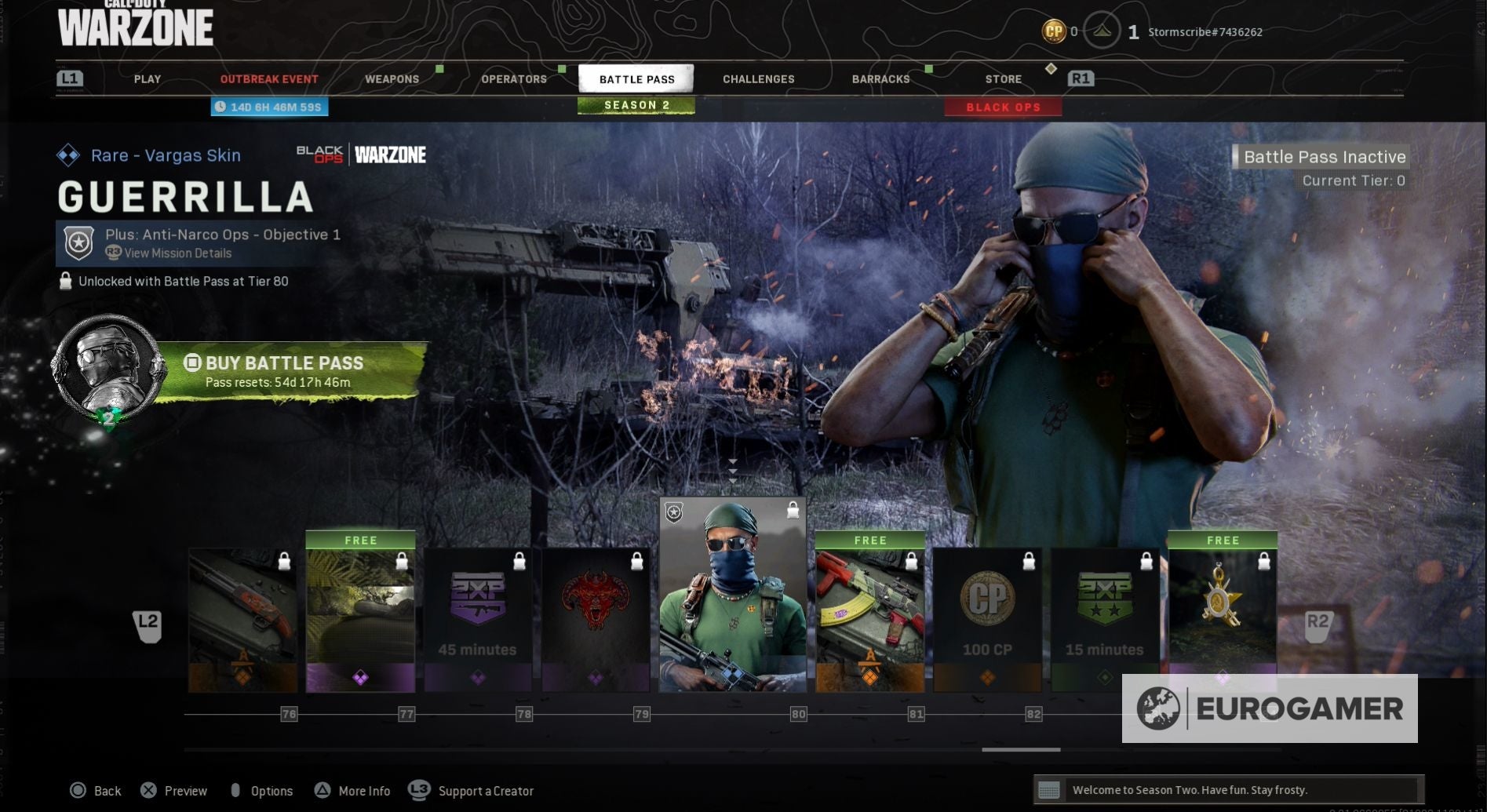 Black Ops   Cold War  Warzone Season 2 Battle Pass skins and Operators  including Naga  Park and Tier 100 rewards - 74