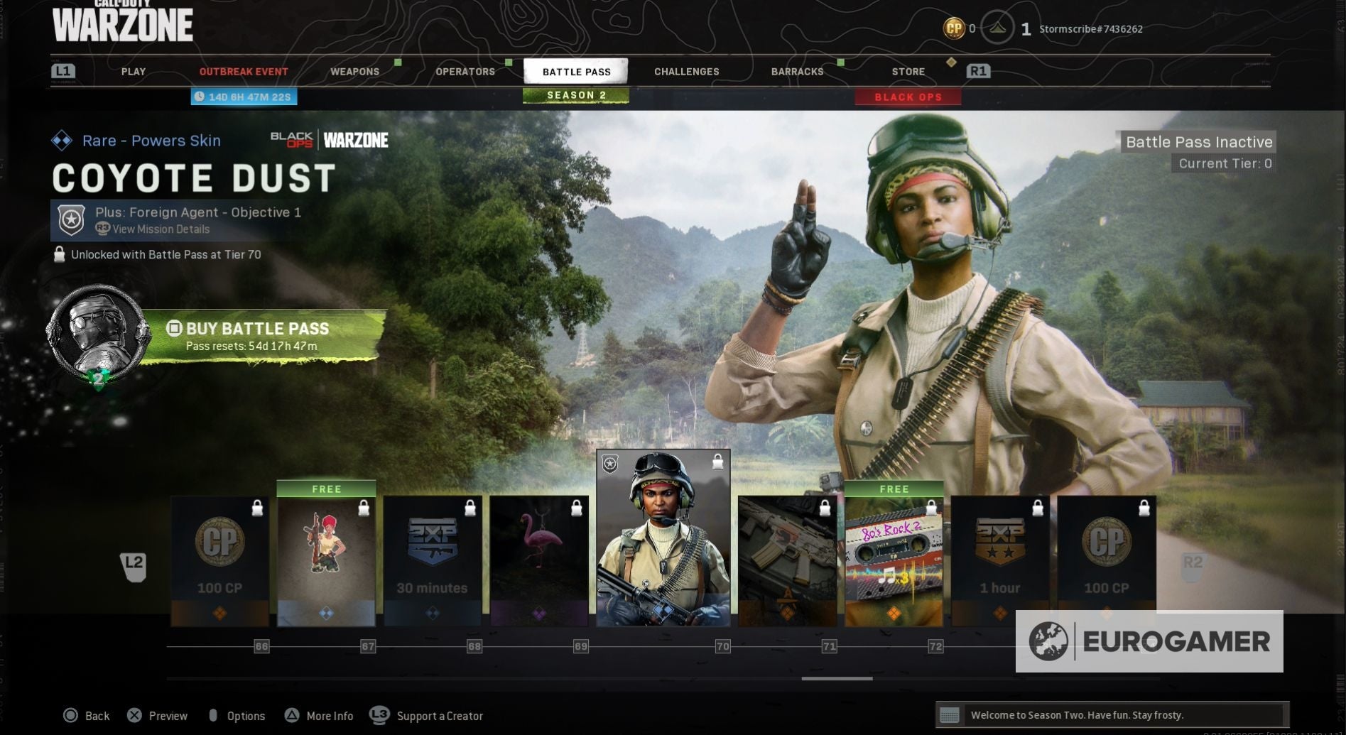 Black Ops   Cold War  Warzone Season 2 Battle Pass skins and Operators  including Naga  Park and Tier 100 rewards - 90