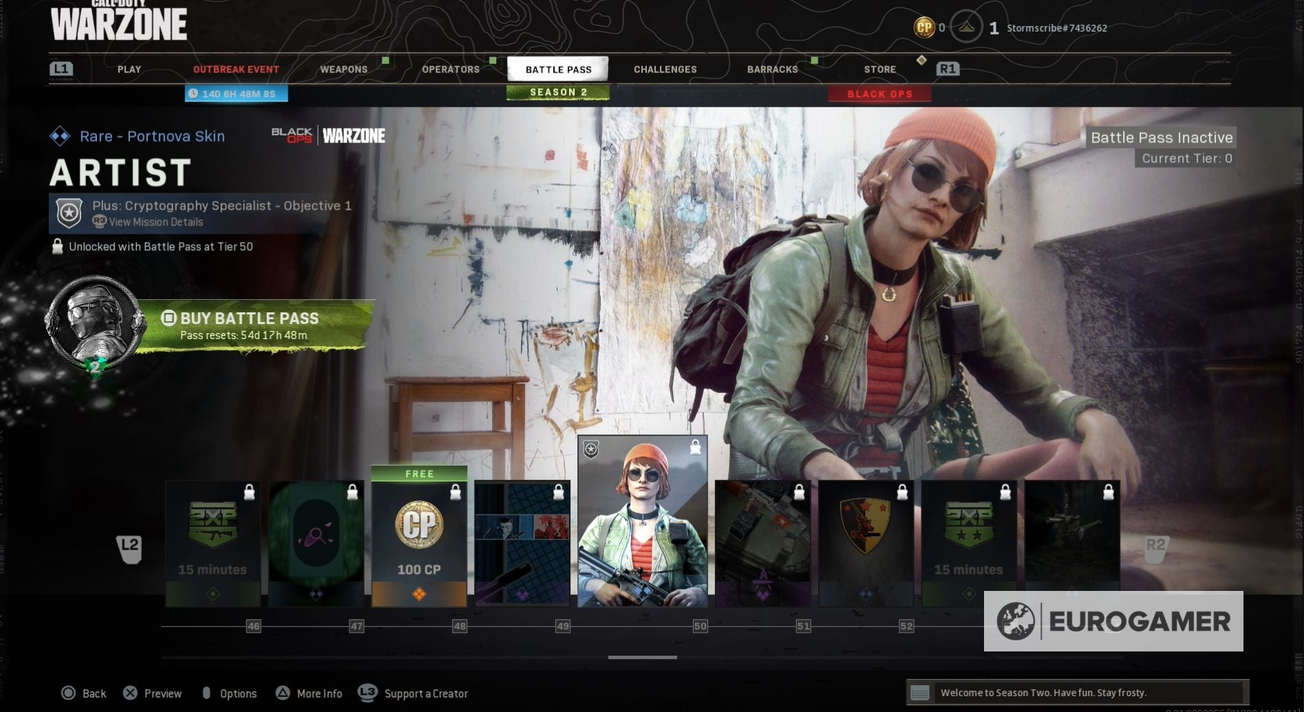 Black Ops   Cold War  Warzone Season 2 Battle Pass skins and Operators  including Naga  Park and Tier 100 rewards - 65