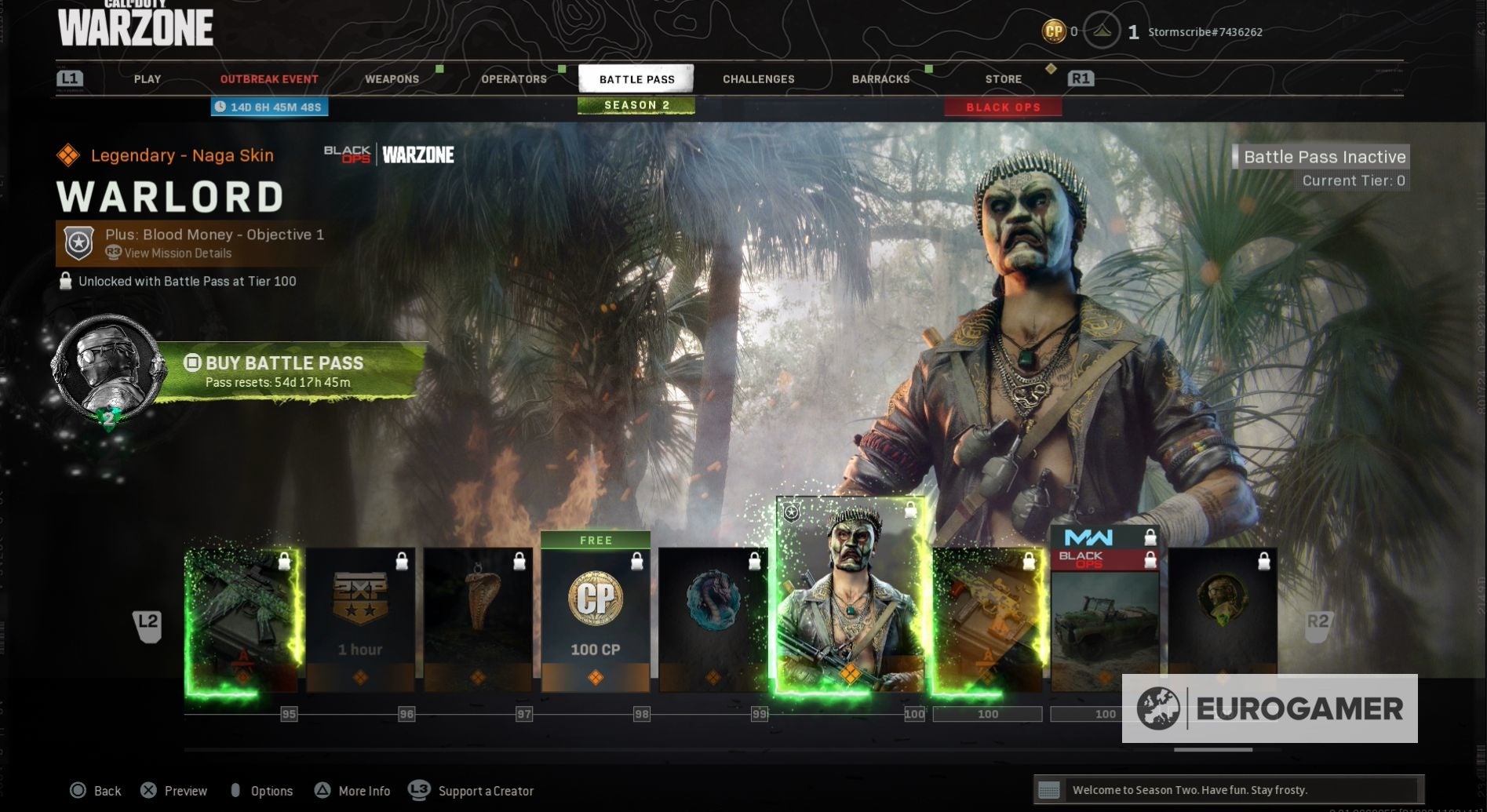 Black Ops   Cold War  Warzone Season 2 Battle Pass skins and Operators  including Naga  Park and Tier 100 rewards - 3