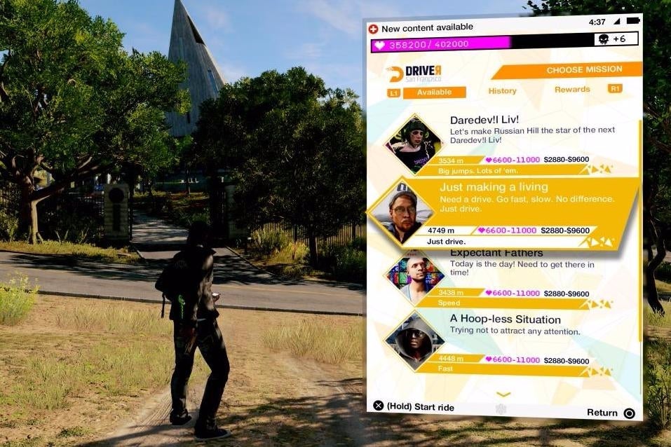 Image for Watch Dogs 2 - Driver SF app explained and where to start each taxi mission
