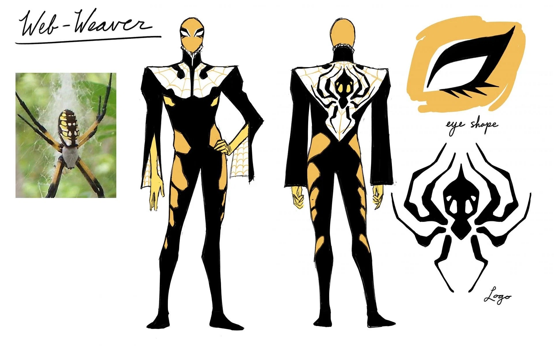 O design do fato do Web Weaver, o primeiro Spider-Man gay.