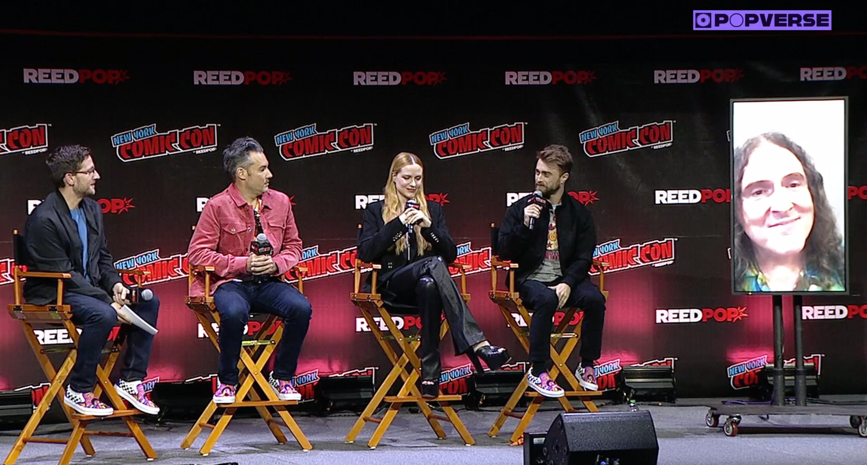 Image for Watch WEIRD: The Al Yankovic Story is at NYCC with Daniel Radcliffe, Evan Rachel Wood and Weird Al himself!
