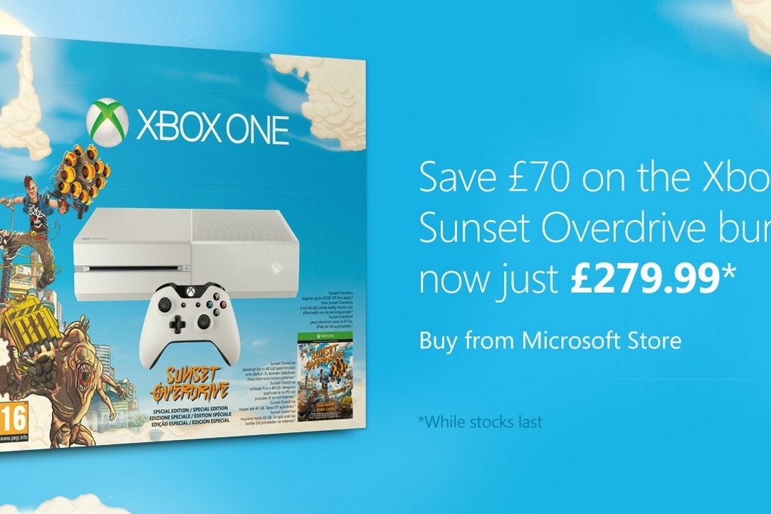 Image for White Xbox One and Sunset Overdrive bundle cut to £279.99
