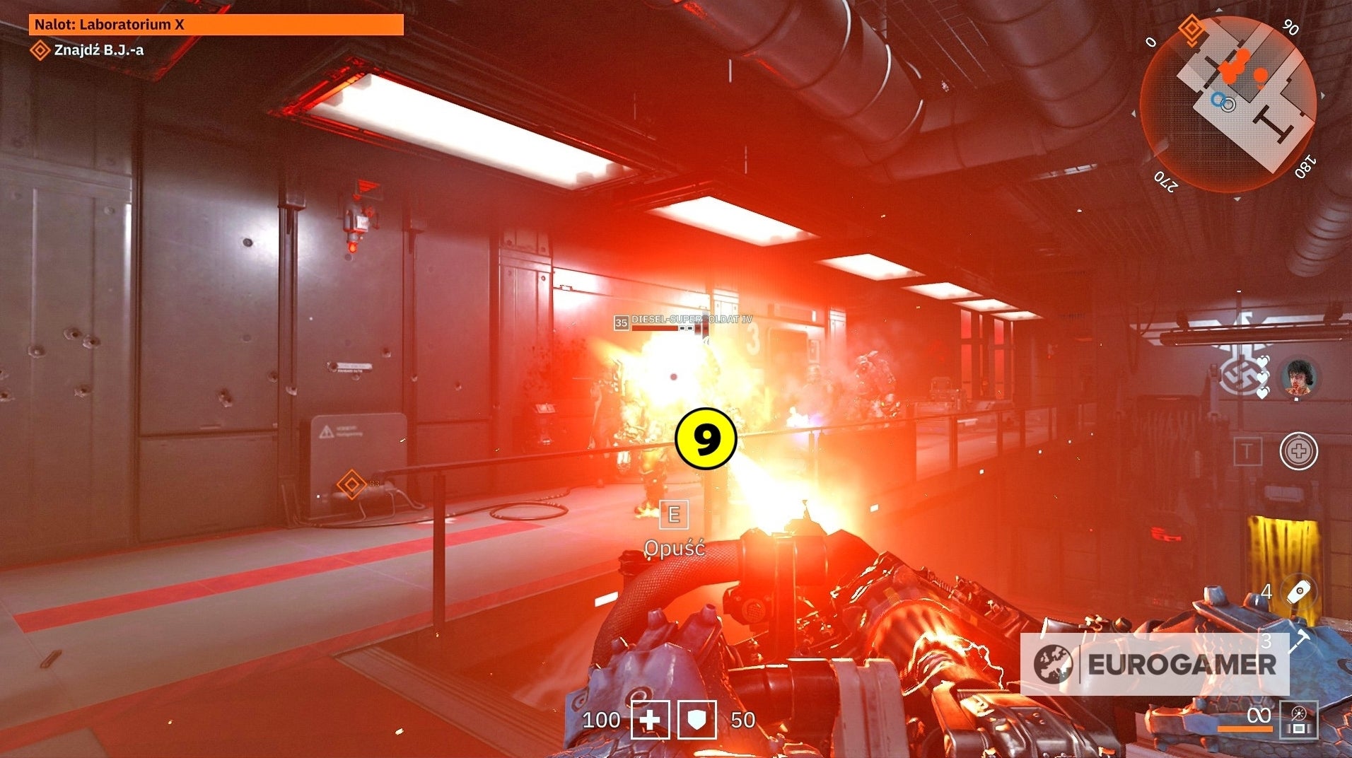 Wolfenstein Youngblood Nalot Laboratorium X tajna baza, BJ