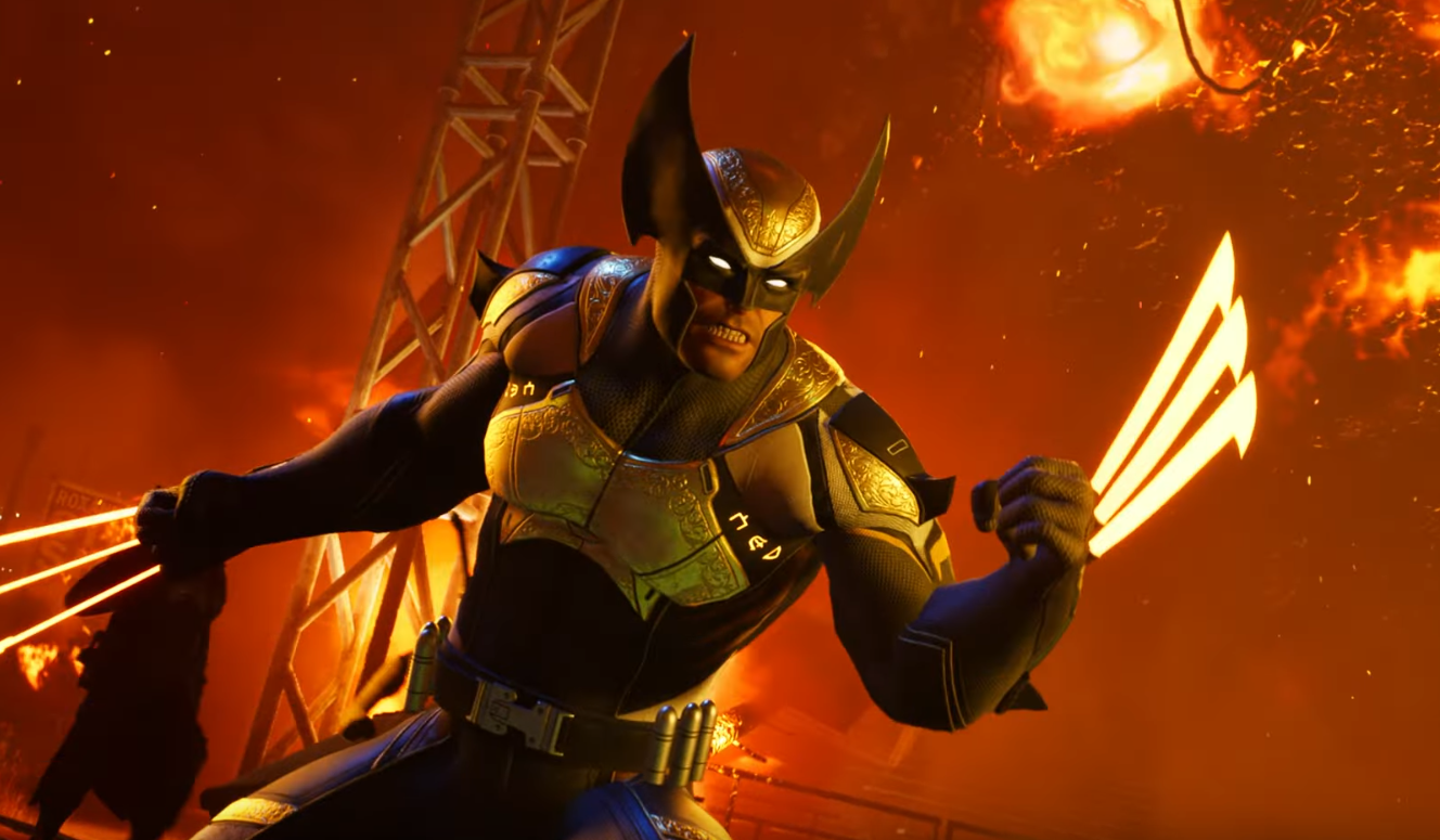 Wolverine no jogo Marvel's Midnight Suns.