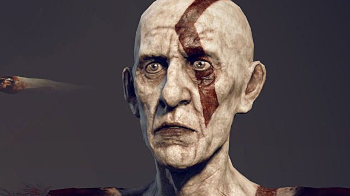 Obrazki dla Wychudzony, ledwo żywy Kratos na grafice koncepcyjnej z God of War: Wstąpienie