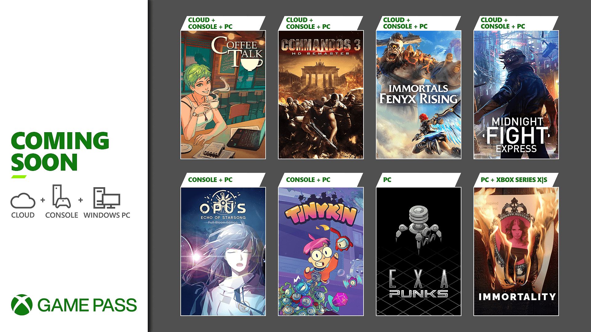 Image for Next wave of Xbox Game Pass games includes Immortality, Immortals Fenyx Rising and Tinykin