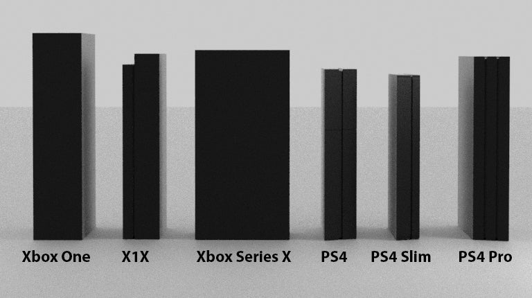 Imagen para Xbox Series X - diseño de la consola, incluyendo puertos, tamaño y dimensiones estimadas