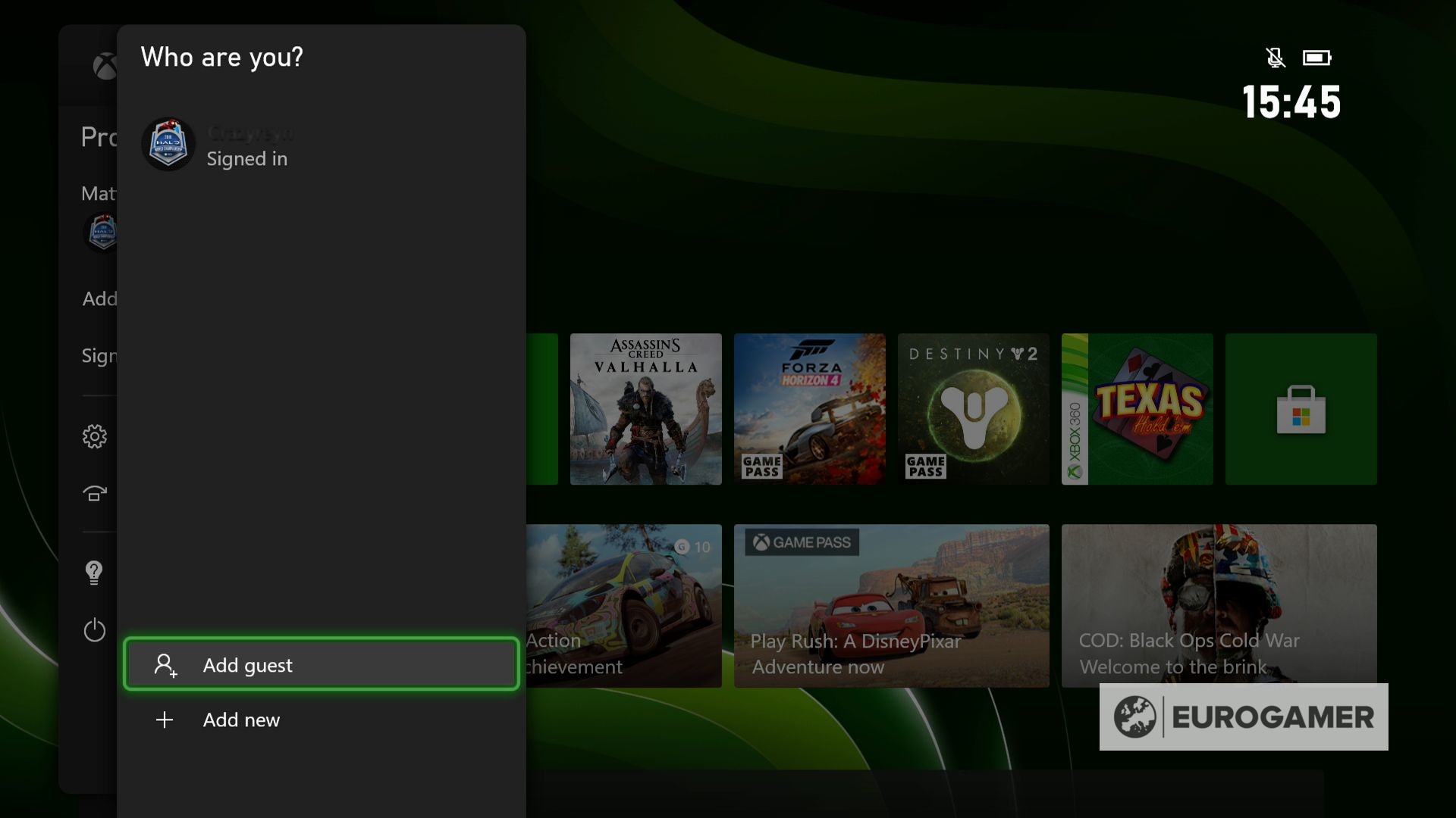 how to add another user xbox one
