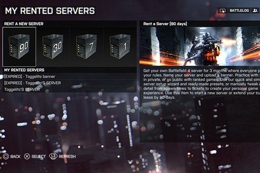 Image for Battlefield 4 console rent-a-server costs revealed