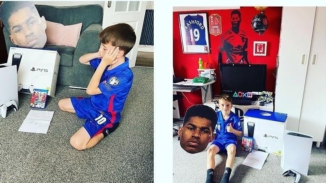 Image for Young fan sent PS5 by Marcus Rashford for fundraising work