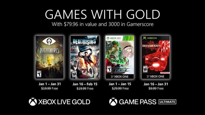 wijk pak Discipline Dit zijn de gratis Xbox Games with Gold voor januari | Eurogamer.nl