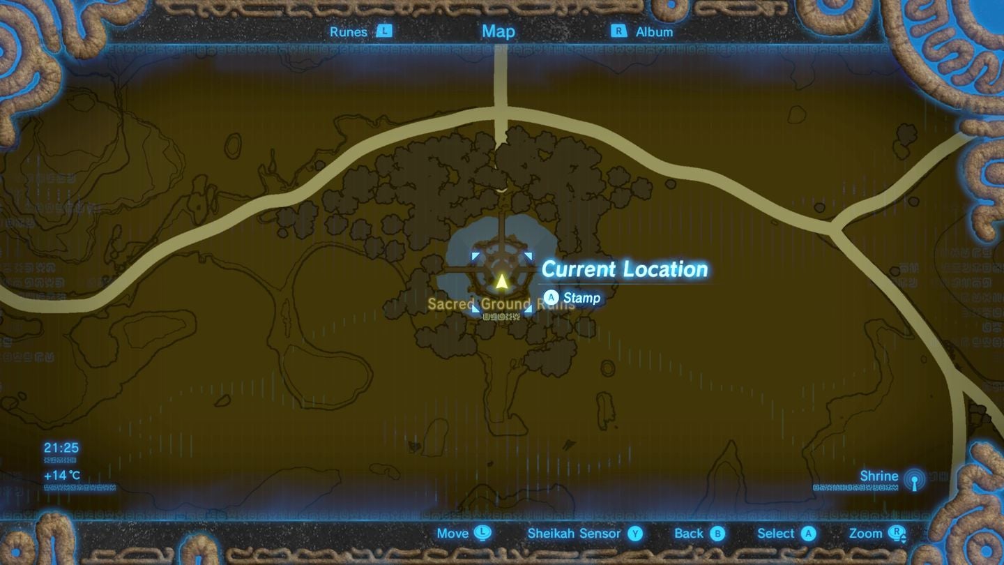 Botw карта воспоминаний