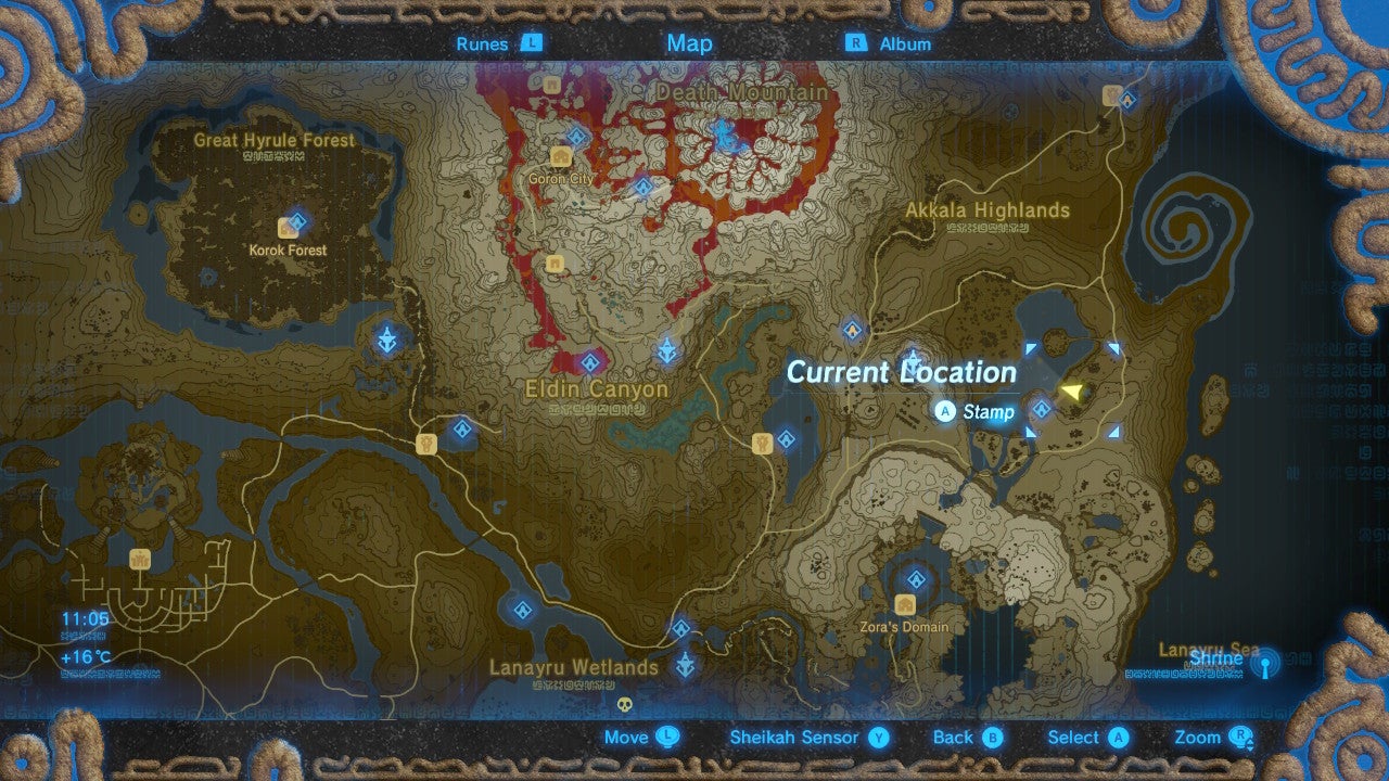 Зельда breath of the wild карта родники феи