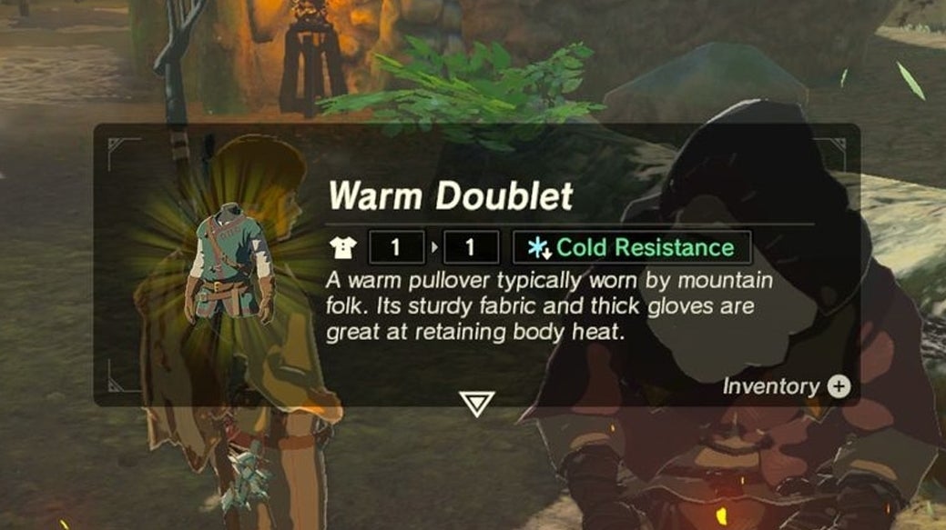 Obrazki dla Zelda: Breath of the Wild - odporność na zimno: ciepłe ubranie, jedzenie