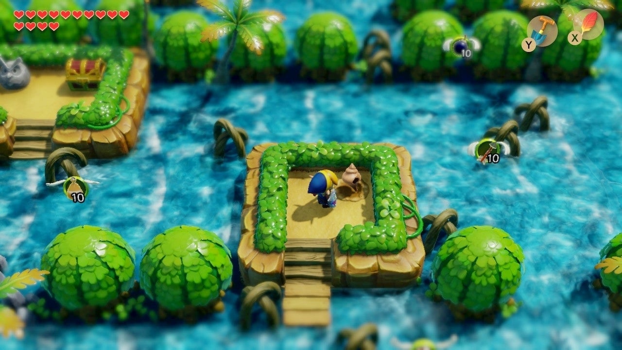 Bilder zu Zelda: Link's Awakening (Switch): Der Weg durch den Schilderwald, die Stromschnellen und die alten Ruinen